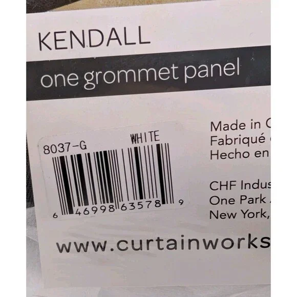 Curtainworks Kendall White Grommet Curtains 52x84 Light Filtering Set of 2 New - Picture 7 of 9